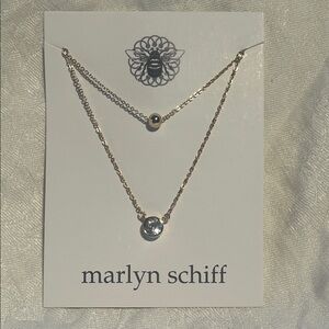 Marlyn Schiff Gold Double Layered Necklace